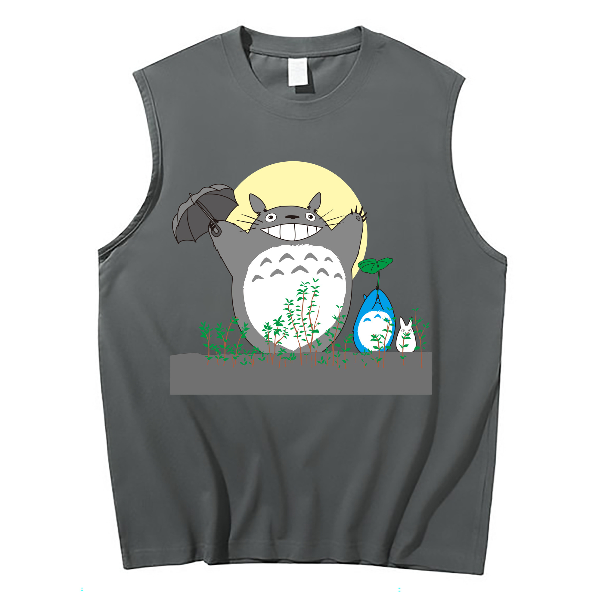 （画像用） となりのトトロ 草壁メイ 草壁サツキ My Neighbor Totoro Satsuki Kusakabe Mei Kusakabe コットン100％タンクトップ（フロントプリント）